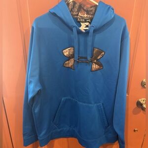 Under Armour Camo Hoodie Sweatshirt Men's Size XL Royal Blue